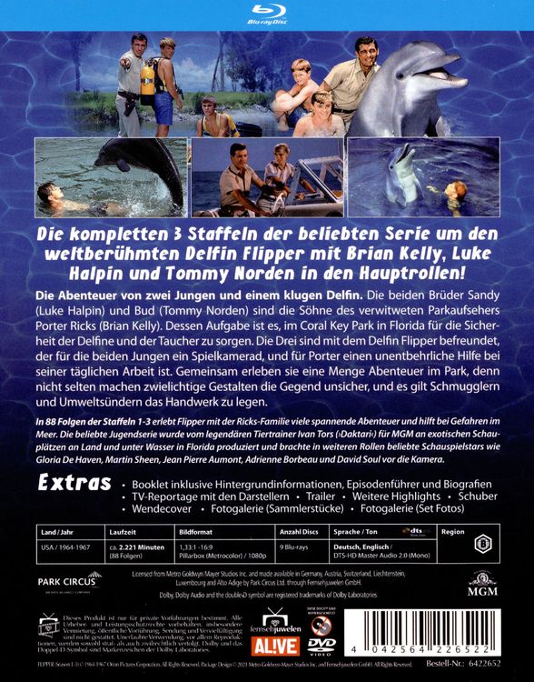 Produktbild: Flipper Gesamtedition - Die komplette Originalserie (Staffeln 1-3) (Fernsehjuwelen) [9 BRs]