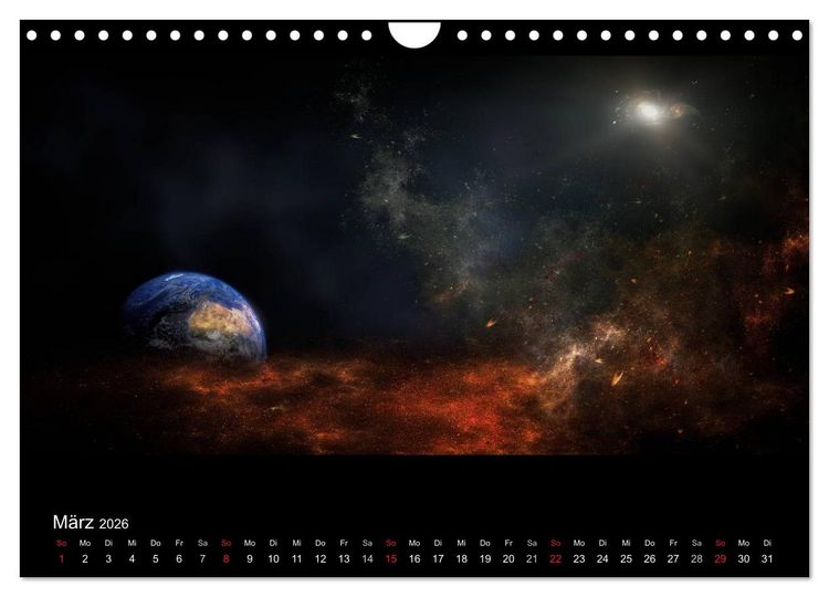 Produktbild: Kosmische Panoramen (Wandkalender 2026 DIN A4 quer), CALVENDO Monatskalender