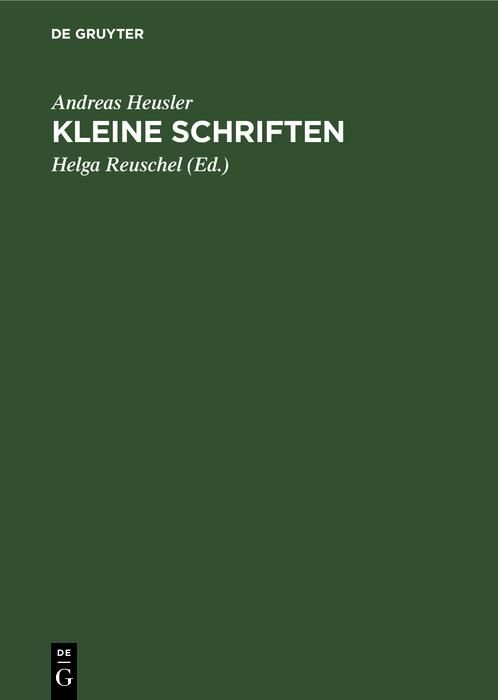 Produktbild: Kleine Schriften