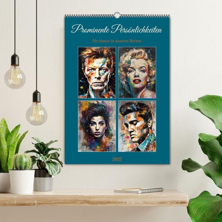 Produktbild: Prominente Pers&ouml;nlichkeiten f&uuml;r immer in unseren Herzen (Wandkalender 2027 DIN A2 hoch), CALVENDO Monatskalender