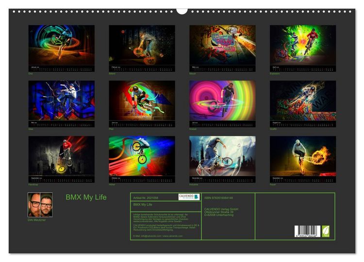 Produktbild: BMX My Life (Wandkalender 2026 DIN A2 quer), CALVENDO Monatskalender