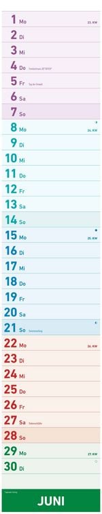 Produktbild: Megaplaner XXL 2026 - Streifen-Kalender 18x86 cm - mit Ferienterminen - viel Platz für Notizen - Wandplaner - Küchenkalender - Alpha Edition