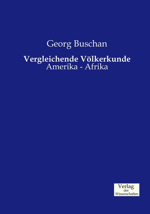 Produktbild: Vergleichende V&ouml;lkerkunde