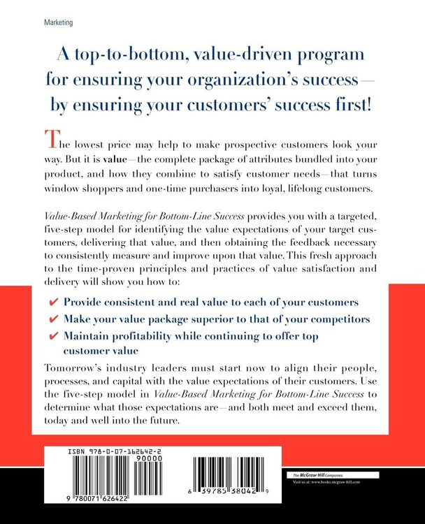 Produktbild: Value-Based Marketing for Bottom-Line Success