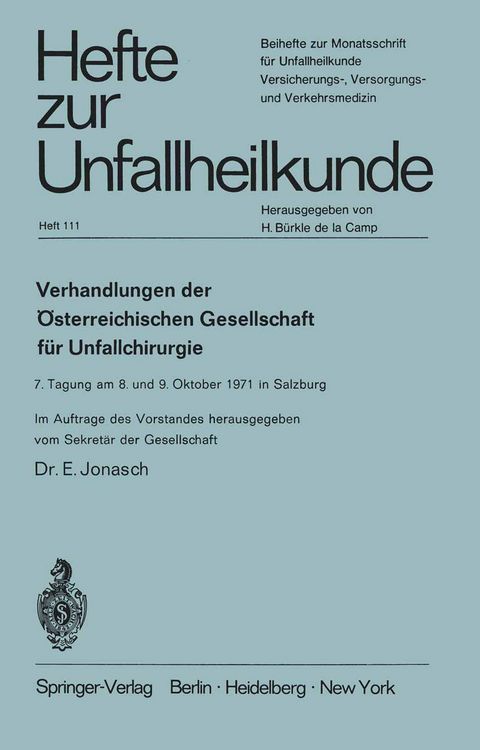 Produktbild: Verhandlungen der &Ouml;sterreichischen Gesellschaft f&uuml;r Unfallchirurgie