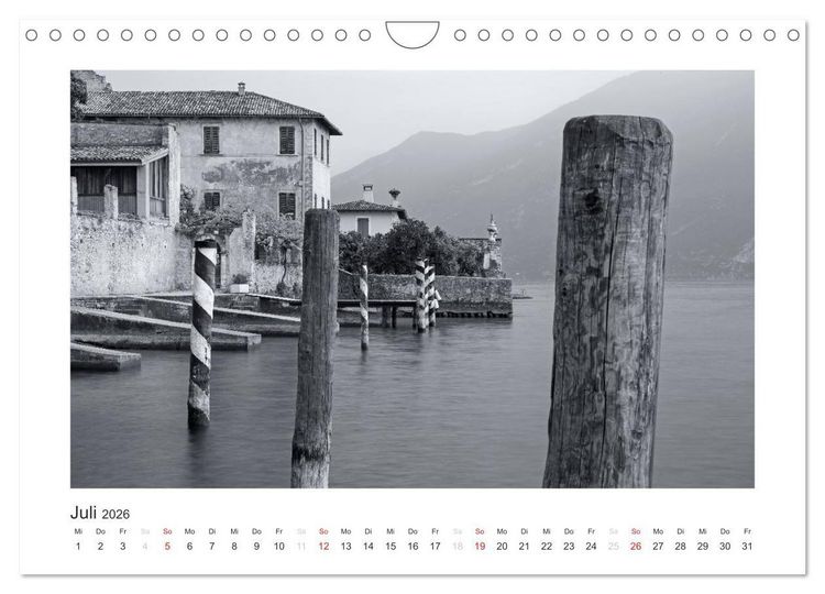 Produktbild: Limone sul Garda schwarzwei&szlig; (Wandkalender 2026 DIN A4 quer), CALVENDO Monatskalender