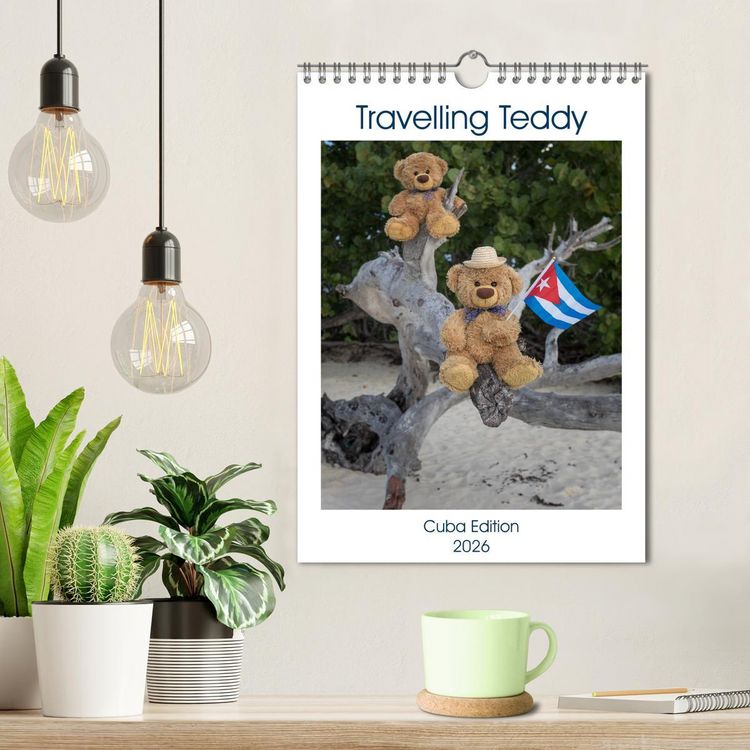 Produktbild: Travelling Teddy Cuba Edition 2026 (Wall Calendar 2026 DIN A4 portrait), CALVENDO 12 Month Wall Calendar
