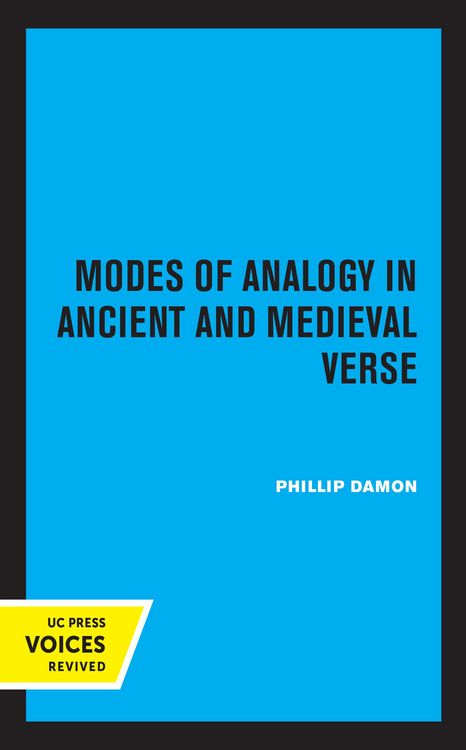 Produktbild: Modes of Analogy in Ancient and Medieval Verse