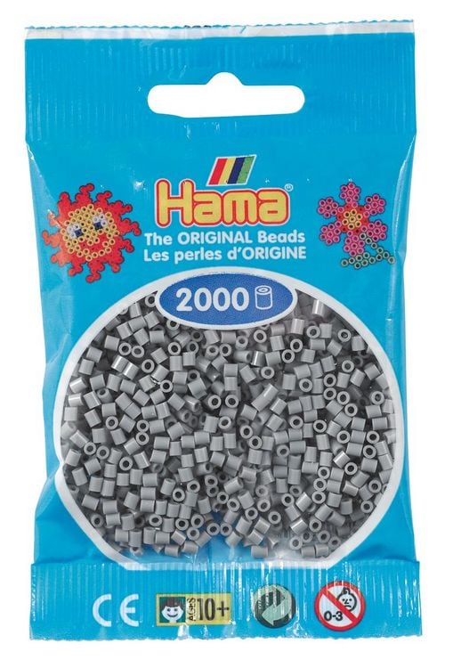 Produktbild: Mini-Perlen, 2000St. Grau