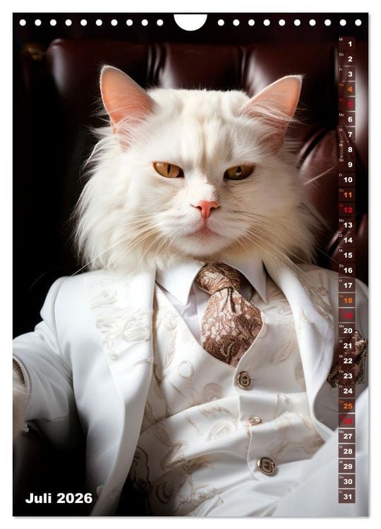 Produktbild: Stylische Katzen (Wandkalender 2026 DIN A4 hoch), CALVENDO Monatskalender