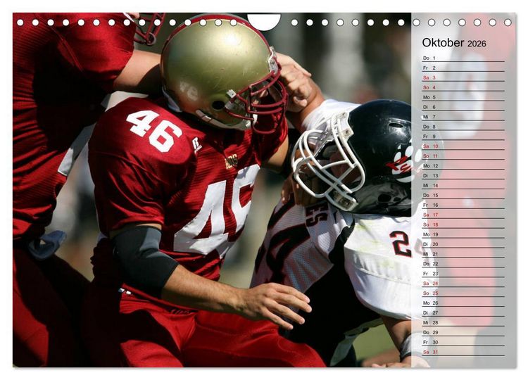 Produktbild: American Football - Touchdown (Wandkalender 2026 DIN A4 quer), CALVENDO Monatskalender