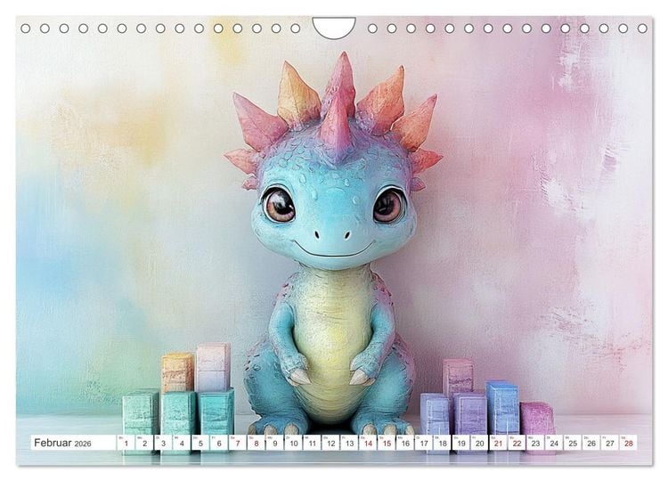 Produktbild: Dinozauber &ndash; Wenn Urzeitbewohner zu Freunden werden (Wandkalender 2026 DIN A4 quer), CALVENDO Monatskalender