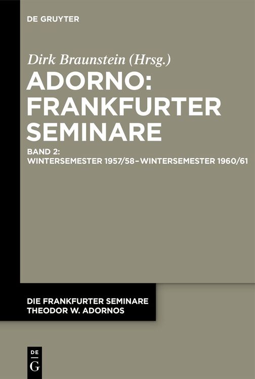 Produktbild: Wintersemester 1957/58 &ndash; Wintersemester 1960/61
