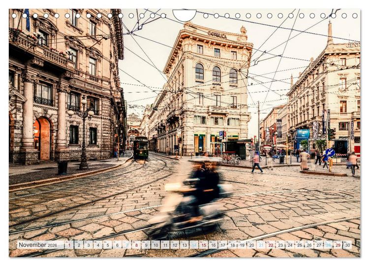 Produktbild: Italienisches Stadtgefl&uuml;ster, Rom - Mailand - Florenz (Wandkalender 2026 DIN A4 quer), CALVENDO Monatskalender