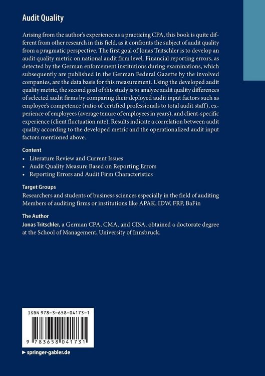 Produktbild: Audit Quality