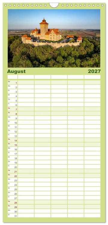 Produktbild: Familienplaner 2027 - Deutsche Bundesl&auml;nder - Th&uuml;ringen mit 5 Spalten (Wandkalender, 21 x 45 cm) CALVENDO