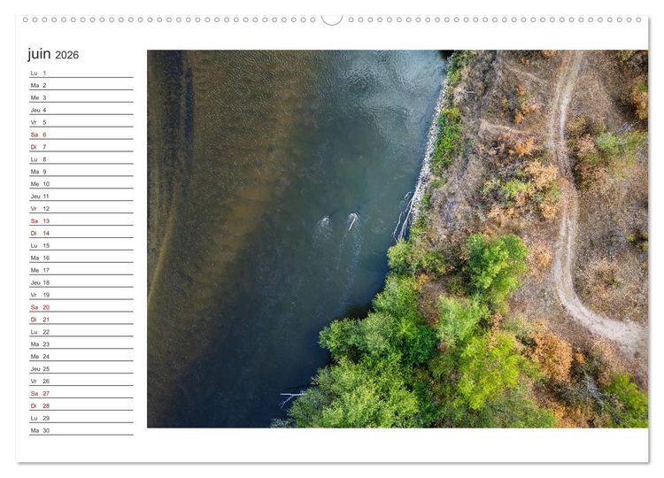 Produktbild: Les couleurs de l'Allier - Un affluent la Loire (Calendrier mural 2026 DIN A2 vertical) calendrier de bureau