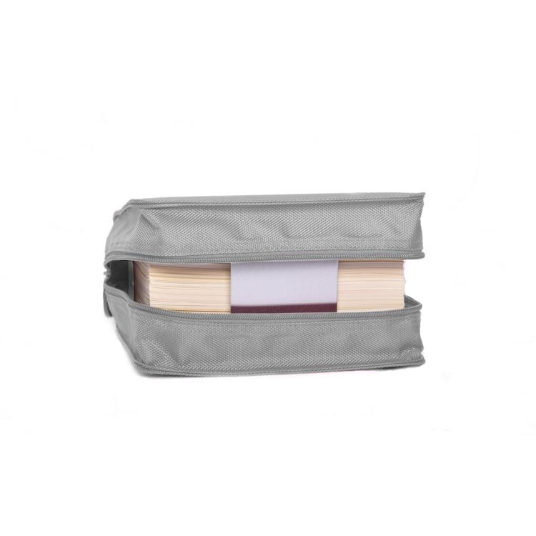 Produktbild: SartoriusSKIN Tasche BASIC Gr. L in Silber-Grau mit Tragegurt & Buchst&uuml;tze