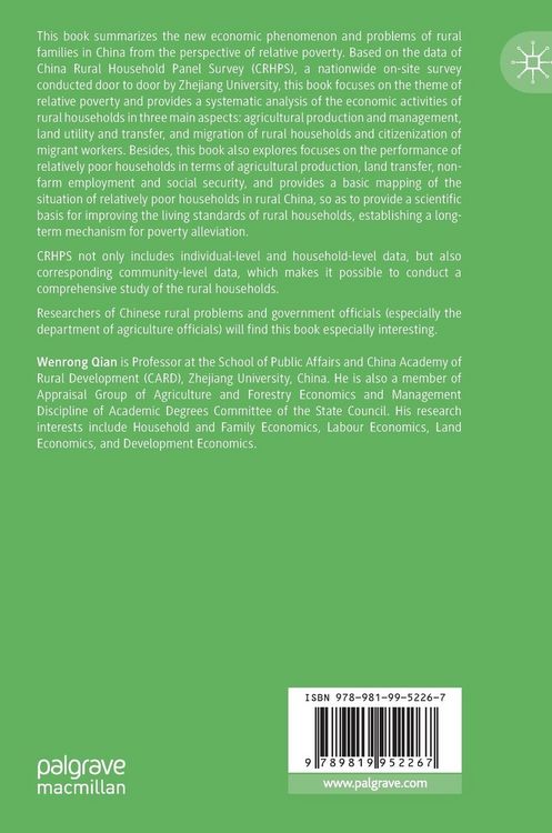Produktbild: Chinese Rural Households in Relative Poverty and Their Economic Activities