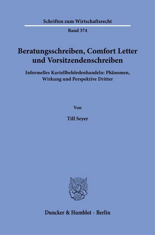 Produktbild: Beratungsschreiben, Comfort Letter und Vorsitzendenschreiben