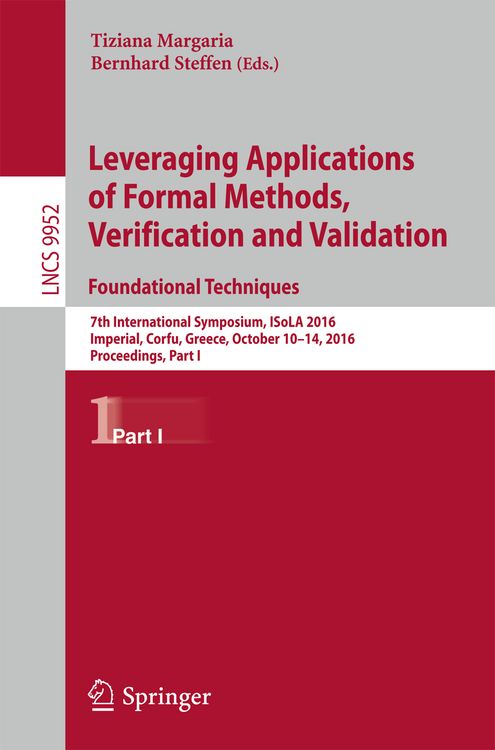 Produktbild: Leveraging Applications of Formal Methods, Verification and Validation: Foundational Techniques