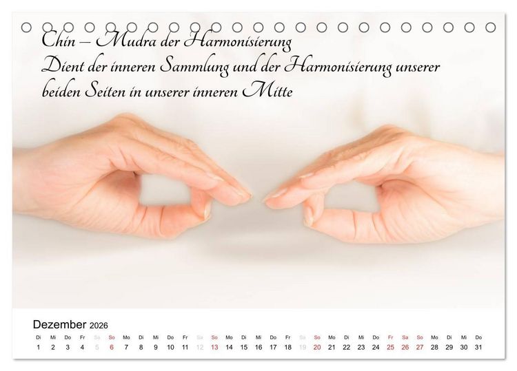 Produktbild: Mudras / 2026 (Tischkalender 2026 DIN A5 quer), CALVENDO Monatskalender