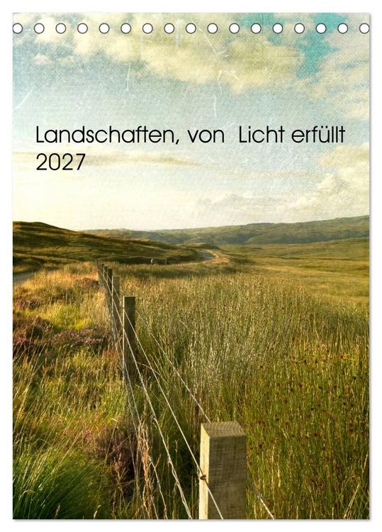 Produktbild: Landschaften, von Licht erf&uuml;llt (Tischkalender 2027 DIN A5 hoch), CALVENDO Monatskalender