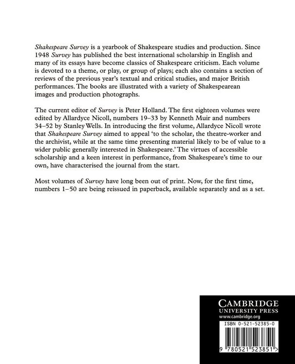 Produktbild: Shakespeare Survey