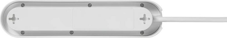 Produktbild: Sygonix SY-4755366 Steckdosenleiste mit Schalter Wei&szlig;, Grau Schutzkontakt 1St.