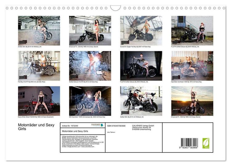 Produktbild: Motorr&auml;der und Sexy Girls (Wandkalender 2026 DIN A3 quer), CALVENDO Monatskalender