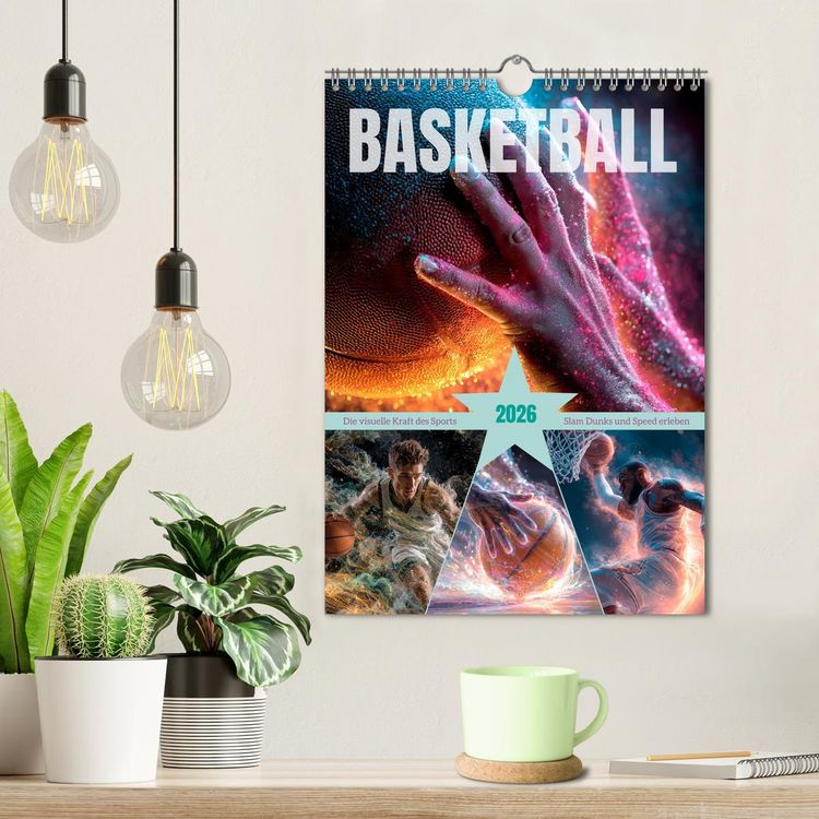 Produktbild: Basketball - Die visuelle Kraft des Sports (Wandkalender 2026 DIN A4 hoch), CALVENDO Monatskalender