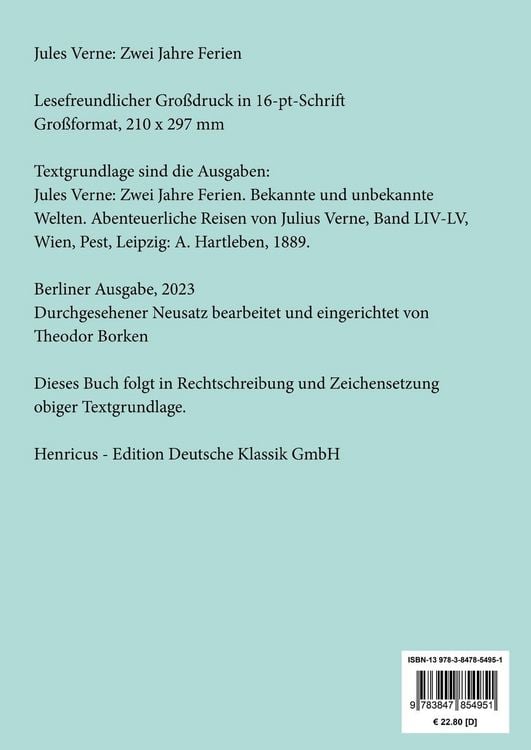Produktbild: Zwei Jahre Ferien (Gro&szlig;druck)