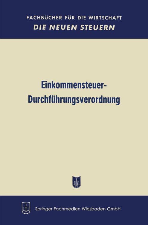 Produktbild: Einkommensteuer-Durchf&uuml;hrungsverordnung