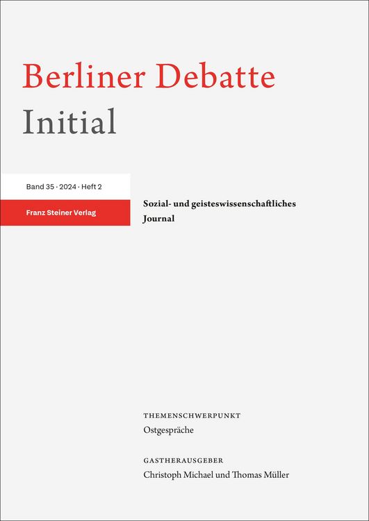 Produktbild: Berliner Debatte Initial 35 (2024) 2