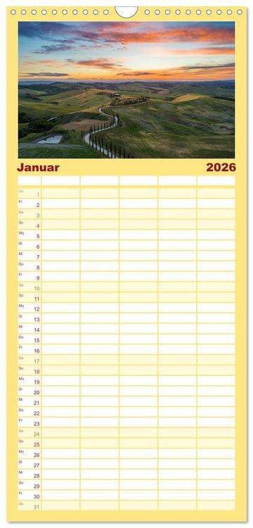 Produktbild: Familienplaner 2026 - Italien - einzigartige Motive mit 5 Spalten (Wandkalender, 21 x 45 cm) CALVENDO