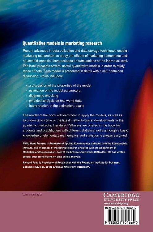 Produktbild: Quantitative Models in Marketing Research