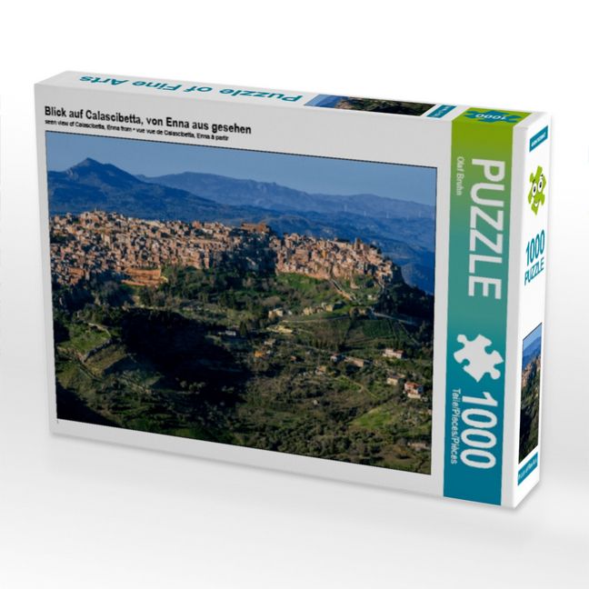 Produktbild: CALVENDO Puzzle Blick auf Calascibetta, von Enna aus gesehen | 1000 Teile Lege-Gr&ouml;&szlig;e 64x48cm Foto-Puzzle f&uuml;r gl&uuml;ckliche Stunden