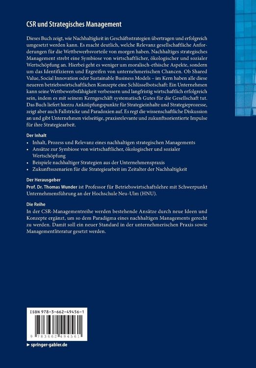 Produktbild: CSR und Strategisches Management
