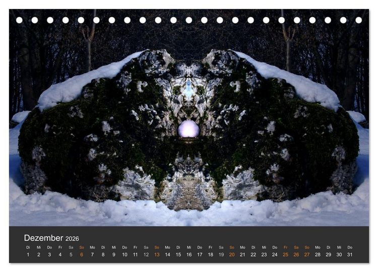 Produktbild: Spiegelwelten - Im Reich der Naturwesen (Tischkalender 2026 DIN A5 quer), CALVENDO Monatskalender
