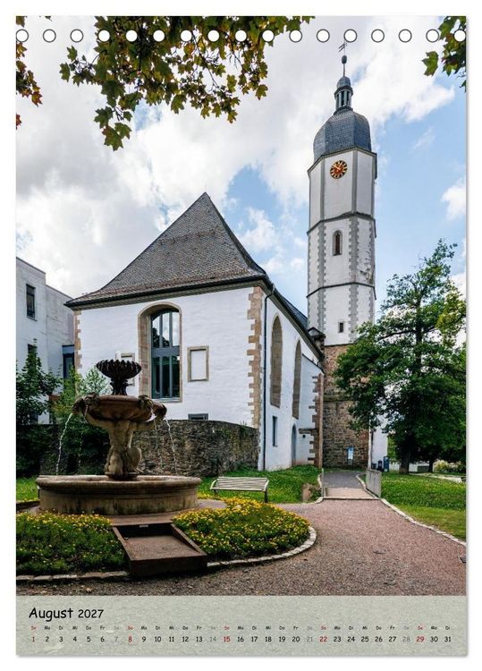 Produktbild: Neustadt an der Orla (Tischkalender 2027 DIN A5 hoch), CALVENDO Monatskalender