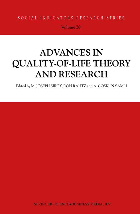Produktbild: Advances in Quality-of-Life Theory and Research