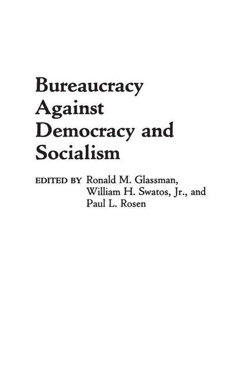 Produktbild: Bureaucracy Against Democracy and Socialism