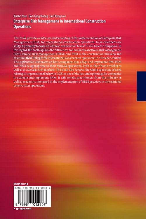 Produktbild: Enterprise Risk Management in International Construction Operations