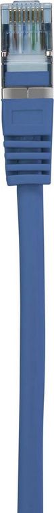 Produktbild: Renkforce RF-5047500 RJ45 Patchkabel CAT 6a S/FTP 2.00 m Blau mit Rastnasenschutz, Flammwidrig 1 St.