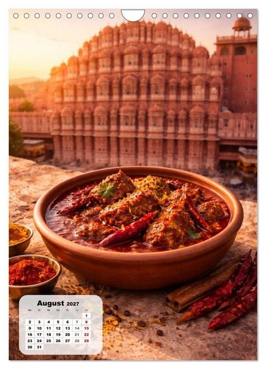 Produktbild: Indien - Eine Schlemmerreise durchs Land der Gew&uuml;rze (Wandkalender 2027 DIN A4 hoch), CALVENDO Monatskalender