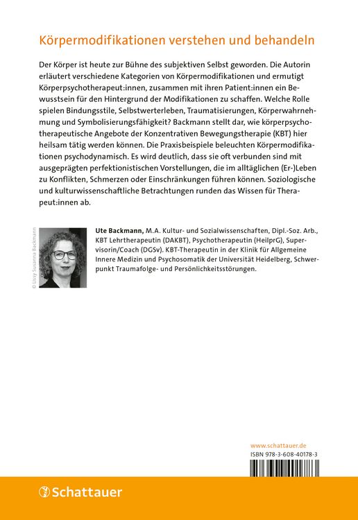 Produktbild: K&ouml;rpermodifikationen &ndash; Interventionen der Konzentrativen Bewegungstherapie (KBT)