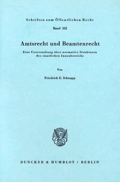 Produktbild: Amtsrecht und Beamtenrecht.