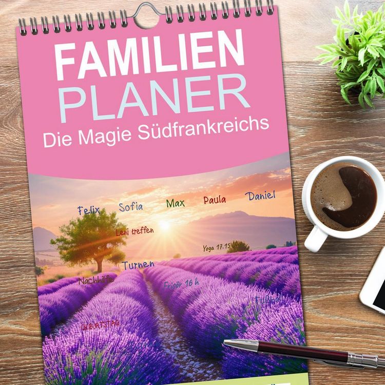 Produktbild: Familienplaner 2026 - Die Magie S&uuml;dfrankreichs mit 5 Spalten (Wandkalender, 21 x 45 cm) CALVENDO