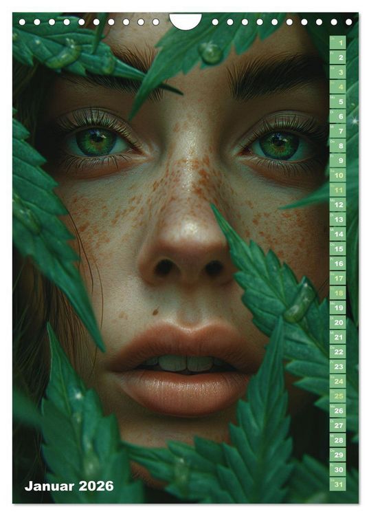 Produktbild: Rauschende Aussichten - Der ultimative Cannabis-Kalender (Wandkalender 2026 DIN A4 hoch), CALVENDO Monatskalender