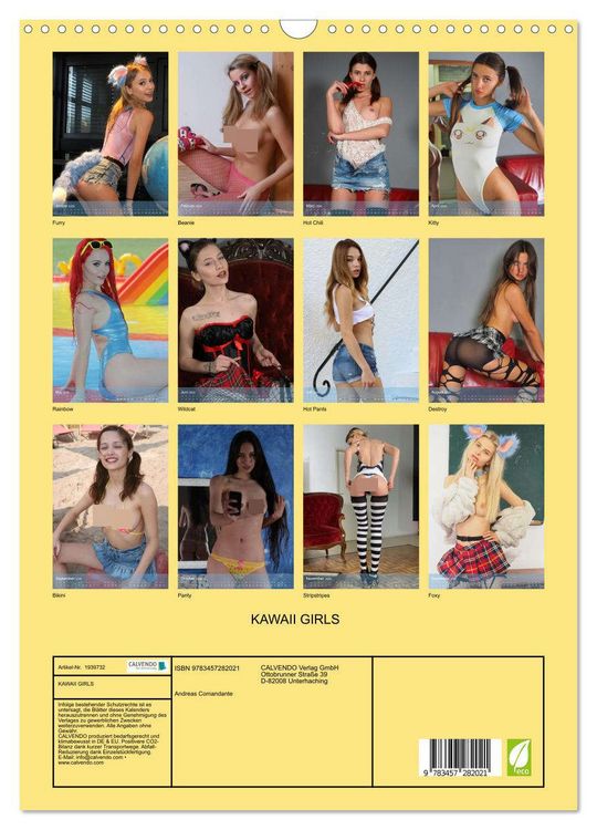 Produktbild: KAWAII GIRLS (Wandkalender 2026 DIN A3 hoch), CALVENDO Monatskalender